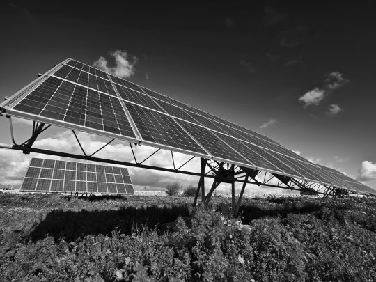 Italy, Sicily, Marina di Ragusa, countryside, solar panels